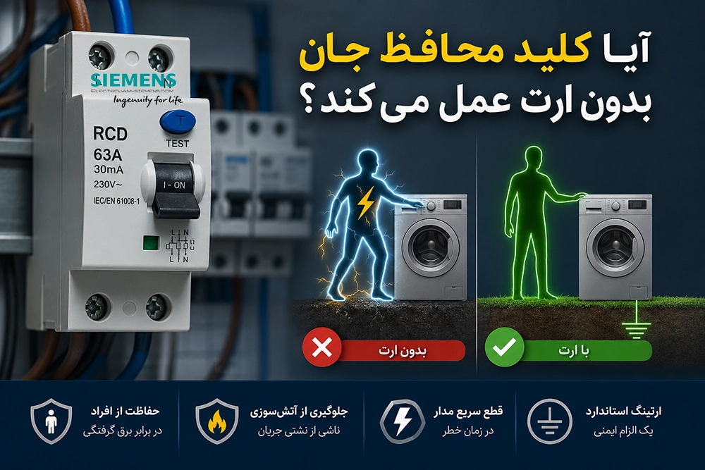 آیا کلید محافظ جان بدون سیستم ارت می‌تواند کار کند؟